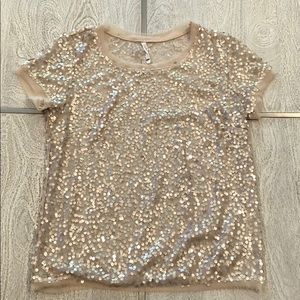 Willow and clay sequin top